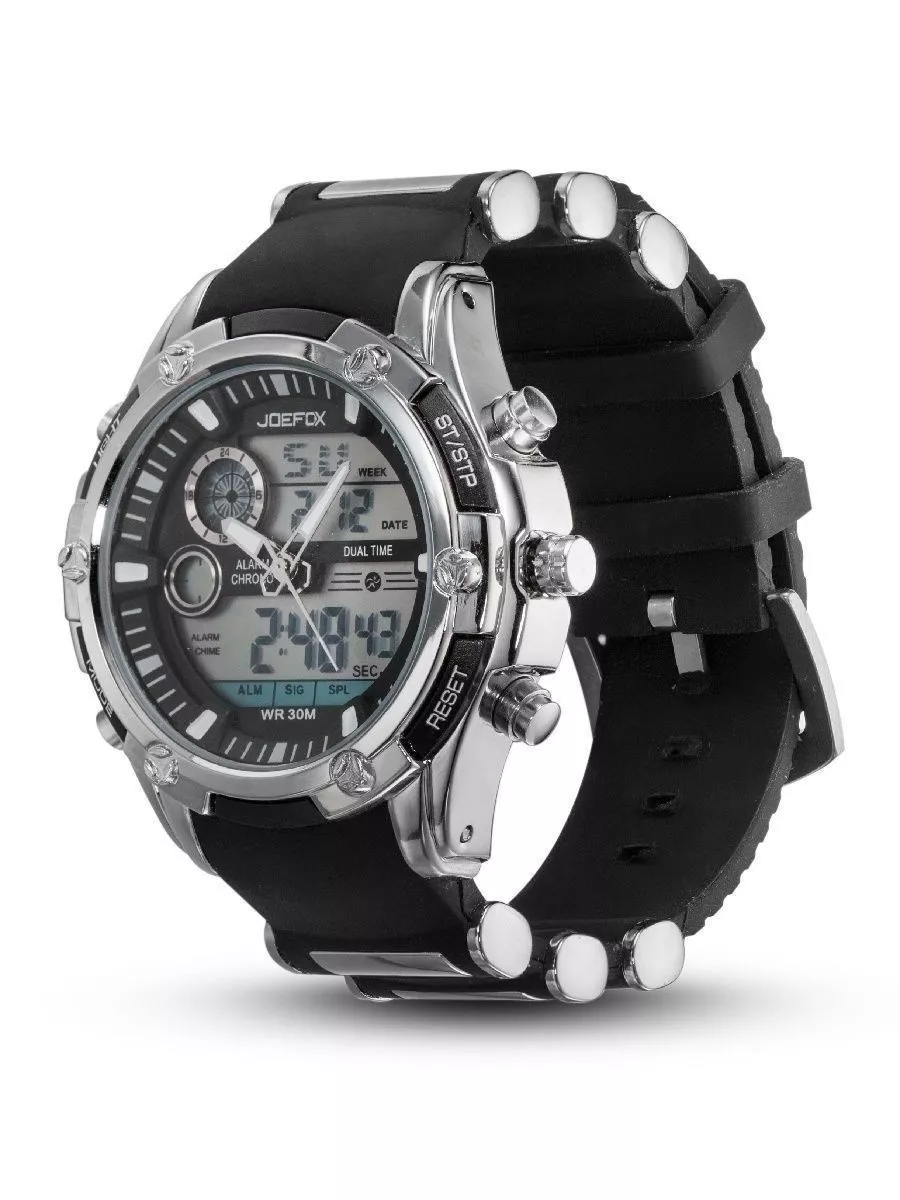 Часы и точка. Часы мужские JOEFOX 1628. JOEFOX wr30m Dual time часы. JOEFOX часы черные.