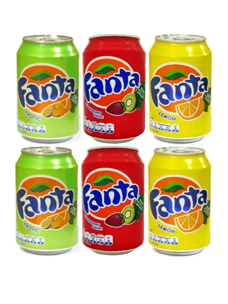 Набор напитков (Фанта) с разными вкусами, 6 банок Fanta купить по цене 804  ₽ в интернет-магазине Wildberries | 31886191