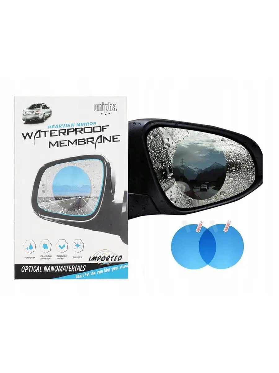 GoodStore24 Пленка Антидождь на зеркало автомобиля Waterproof Membrane