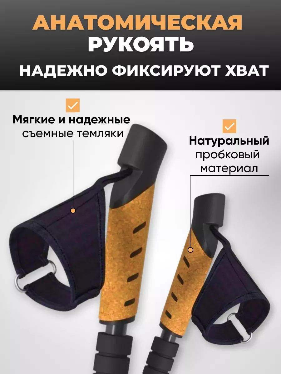 Палки для скандинавской ходьбы складные треккинговые Chit.store купить по  цене 1 380 ₽ в интернет-магазине Wildberries | 33345066