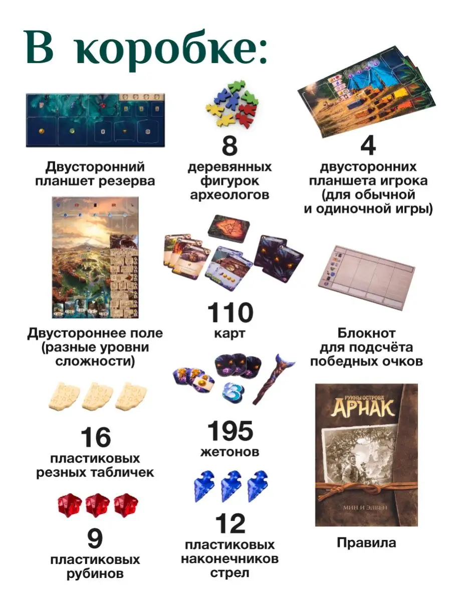 GaGa Games Стратегическая настольная игра Руины Острова Арнак