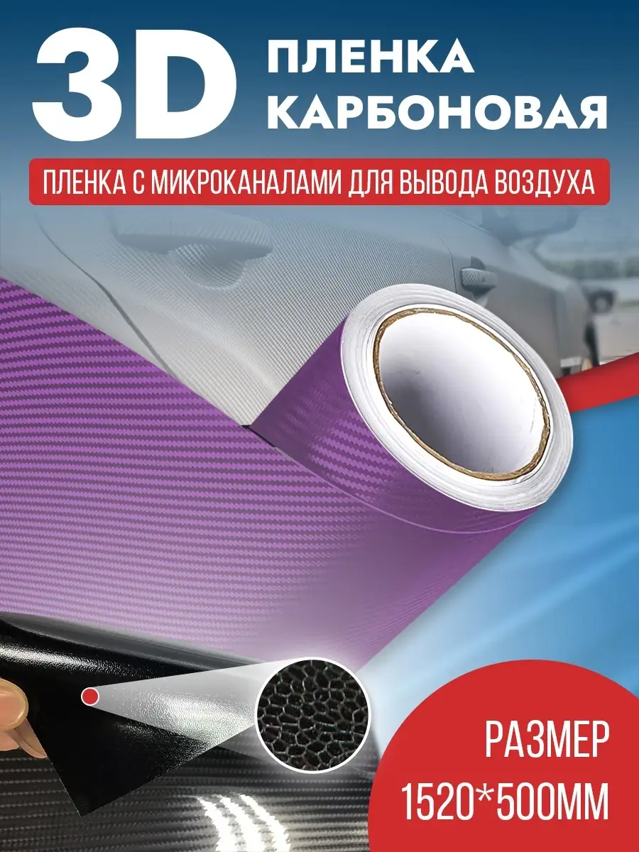 Декоративные элементы авто Самоклеющаяся пленка под карбон Автовинил купить  по цене 425 ₽ в интернет-магазине Wildberries | 34858251