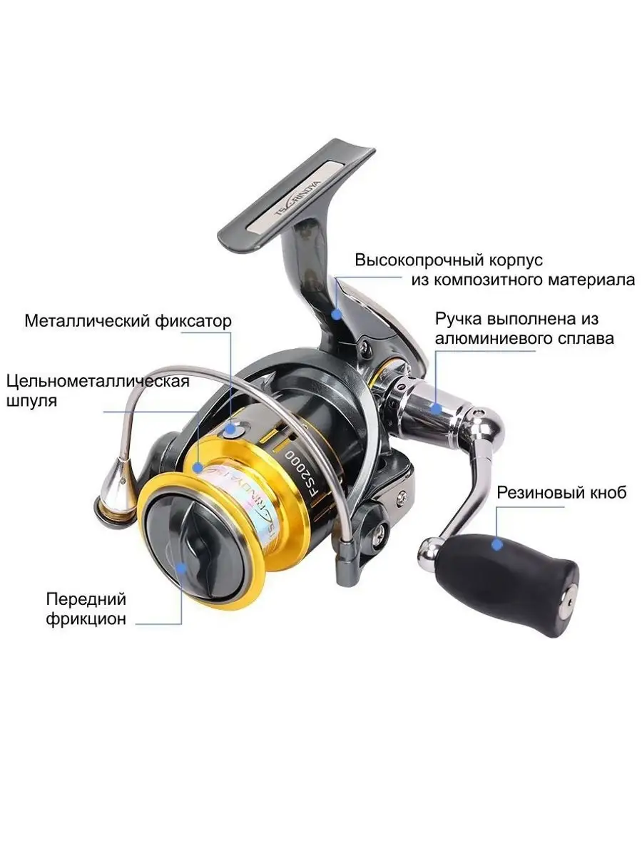 TSURINOYA Long Casting Spinning Fishing Reel FS 2000 3000 5.2:1