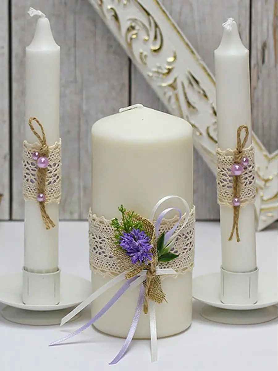 Свадебные свечи для передачи тепла семейного очага, 3 шт