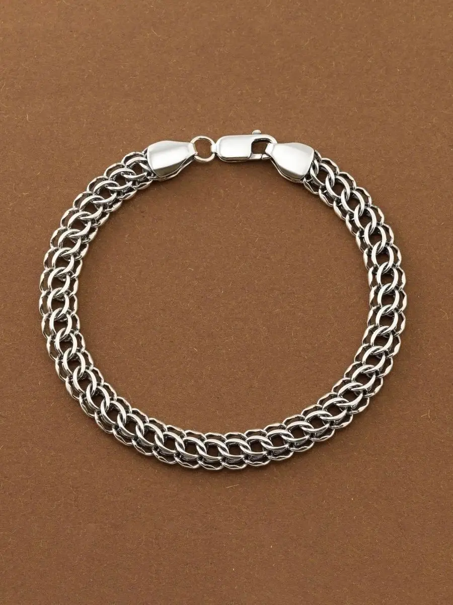 Camellia Jewelry Мужской серебряный браслет Питон 925