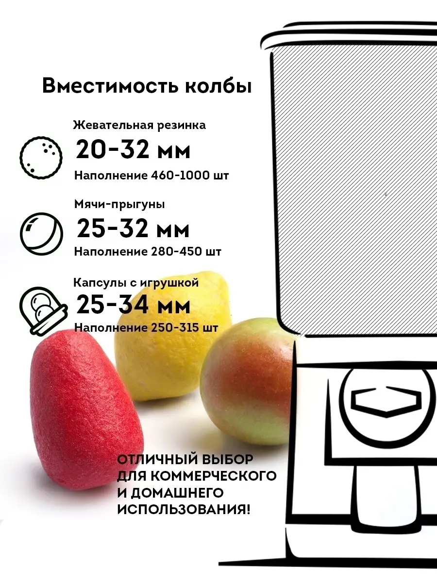 Торговый автомат для жвачки. Вендинговый аппарат 10р Gumballs купить по  цене 0 сум в интернет-магазине Wildberries в Узбекистане | 36360004