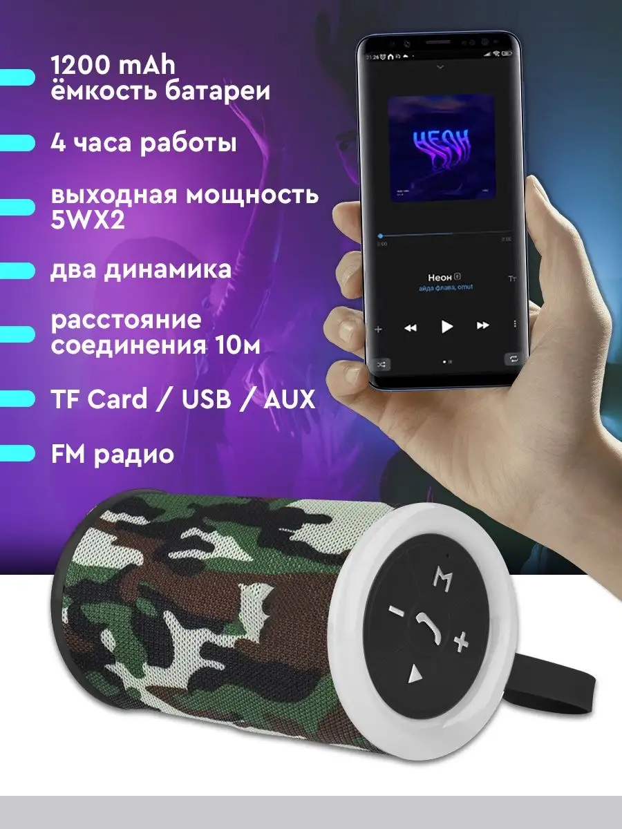 Колонка беспроводная портативная Bluetooth Elektrobass купить по цене 29,44  р. в интернет-магазине Wildberries в Беларуси | 36902380