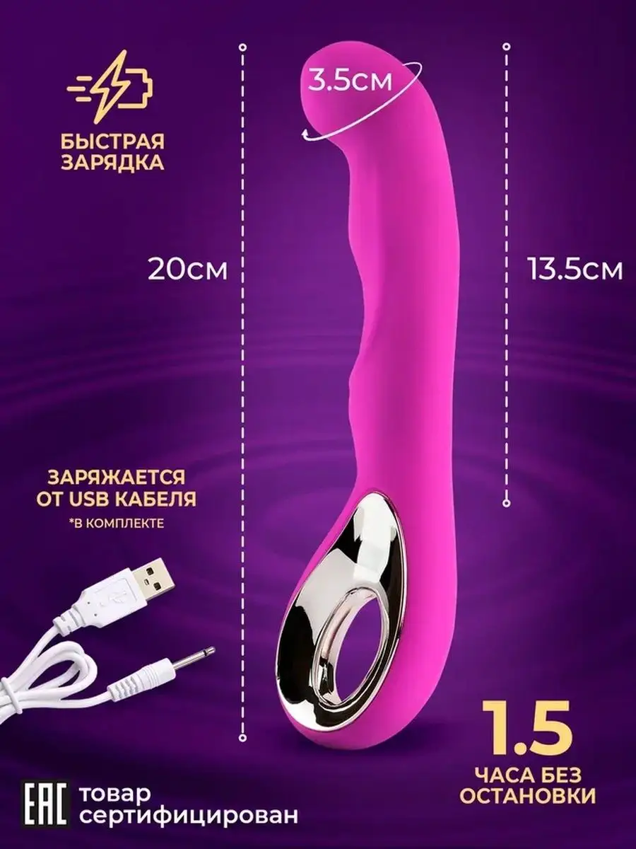 Купить Ярко-розовый вибростимулятор Get Lucky USB Vibrator - 12 см. в Воронеже, цена, отзывы