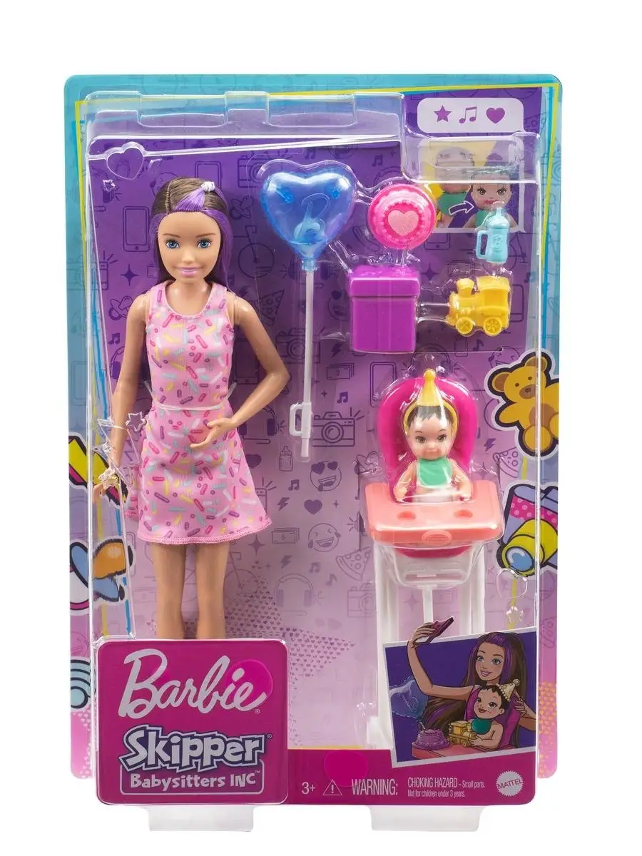 Набор игровой Няня Скиппер (кукла с ребенком и тематическими… Barbie купить  по цене 0 сум в интернет-магазине Wildberries в Узбекистане | 38126738