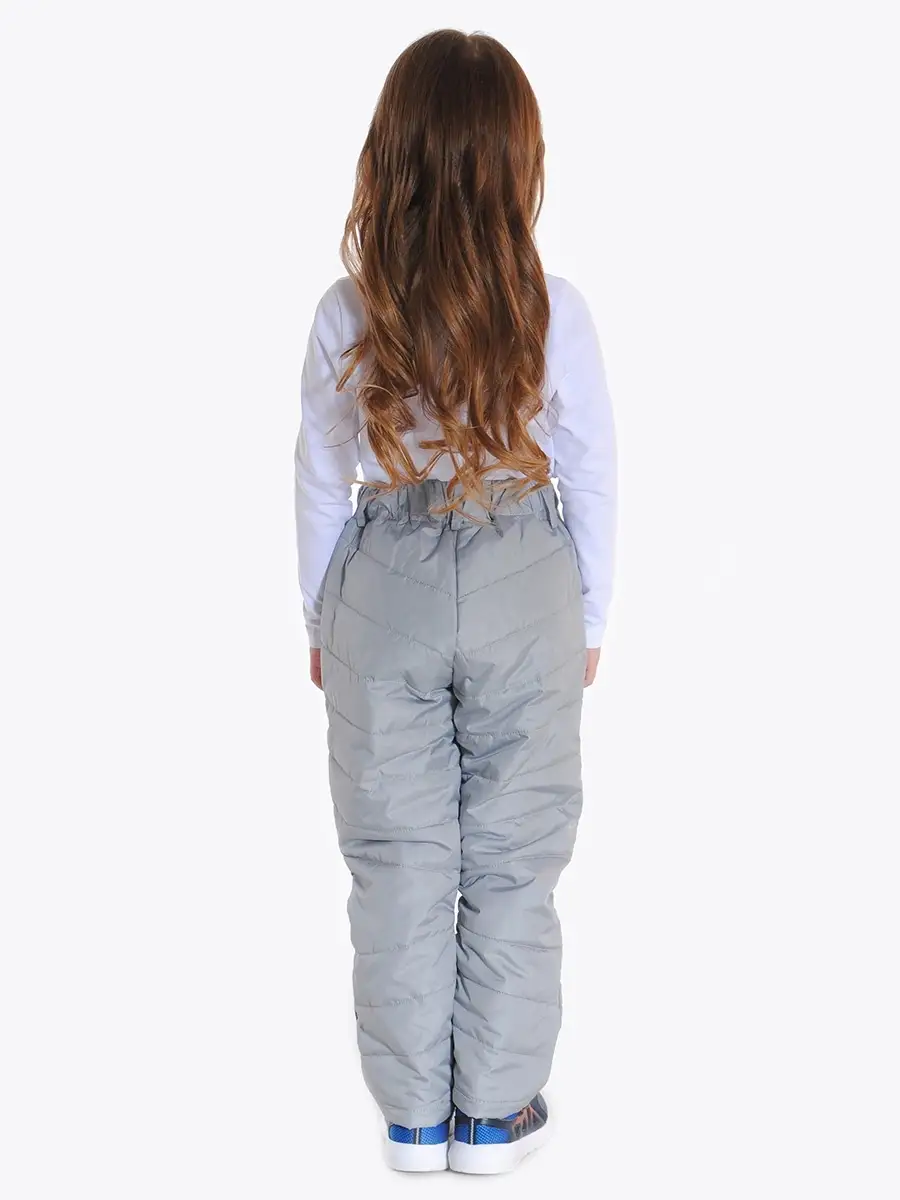 Милашка Сьюзи Брюки для девочки серые утепленные спортивные модные штаны