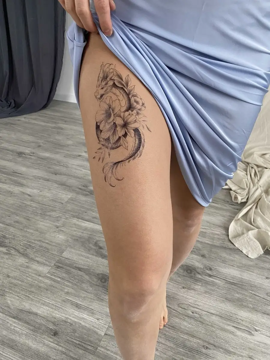 Временная переводная татуировка дракон Caprice tattoo купить по цене 168 ₽  в интернет-магазине Wildberries | 39580254