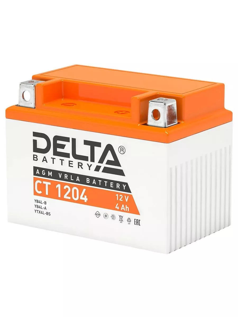 DELTA BATTERY Аккумулятор для мотоцикла 12 v CT 1204