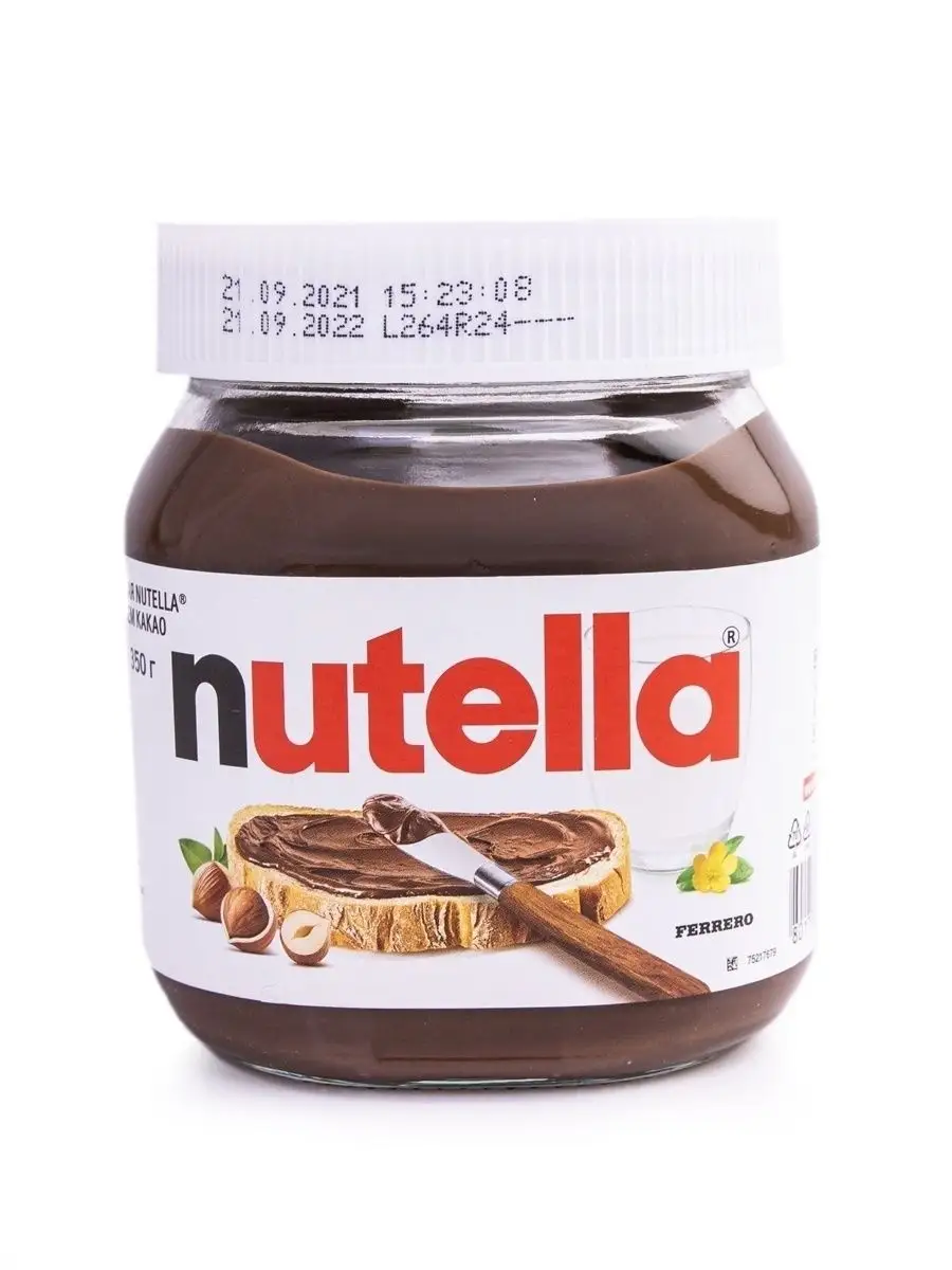 Ореховая паста шоколадная с добавлением какао в банке 350 г Nutella купить  по цене 0 сум в интернет-магазине Wildberries в Узбекистане | 43028171